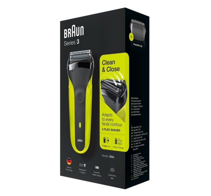 Электробритва Braun Series 3 300s 5408 black/green