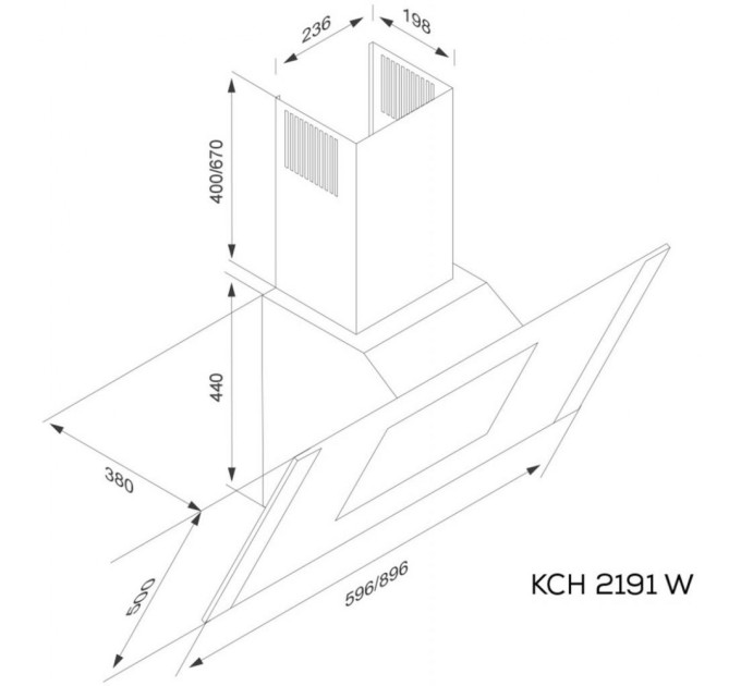 Вытяжка кухонная Kernau KCH 2191 W