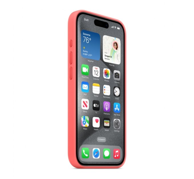 Чохол до мобільного телефона Apple iPhone 15 Pro Silicone Case with MagSafe Guava (MT1G3ZM/A)