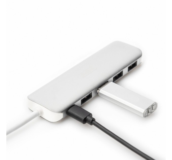 Концентратор Digitus USB Type-C, 4xUSB 3.0 (DA-70242-1)