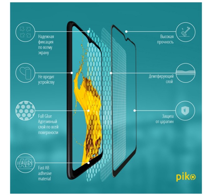 Скло захисне Piko Full Glue Samsung A22 (1283126512582)