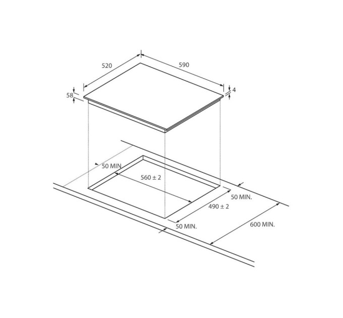 Варочна поверхня Candy CTP643C/YEP