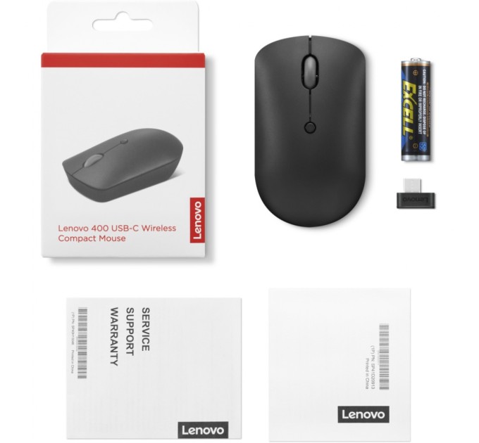 Мышка Lenovo 400 USB-C Wireless Black (GY51D20865)