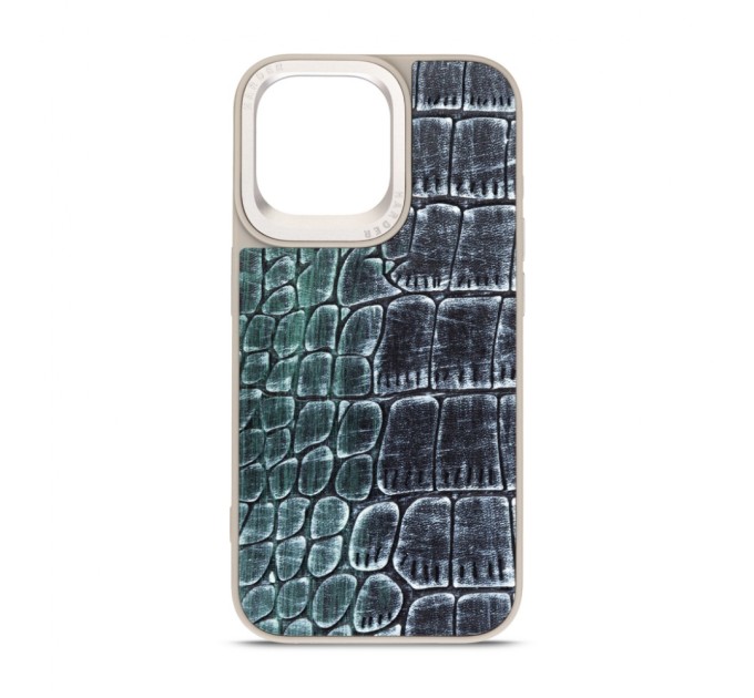 Чохол до мобільного телефона Harder Glamorous Croco Apple iPhone 15 Pro Max Grey Green (ARM76765)