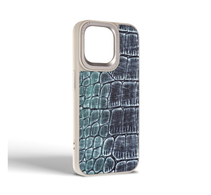 Чохол до мобільного телефона Harder Glamorous Croco Apple iPhone 15 Pro Max Grey Green (ARM76765)