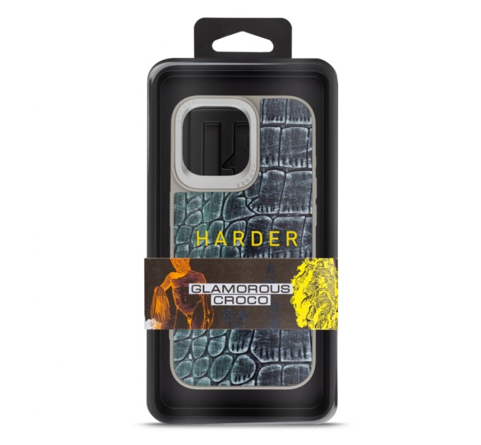 Чохол до мобільного телефона Harder Glamorous Croco Apple iPhone 15 Pro Max Grey Green (ARM76765)