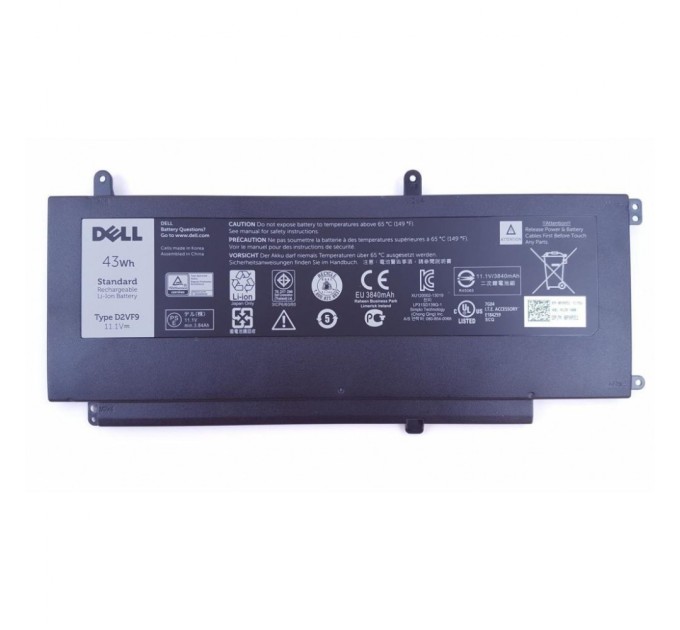 Аккумулятор для ноутбука Dell Inspiron 15-7547 D2VF9, 43Wh (3840mAh), 3cell, 11.1V, Li-ion (A47199)