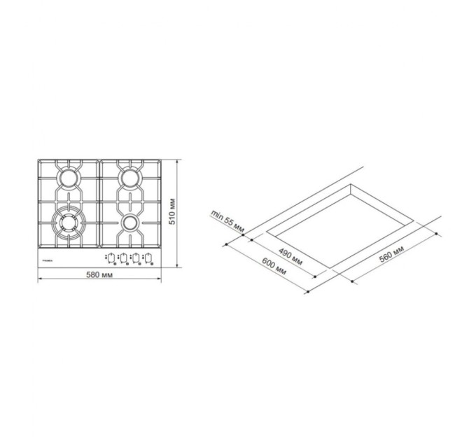 Варочна поверхня Pyramida PFE 643 BLACK LUXE