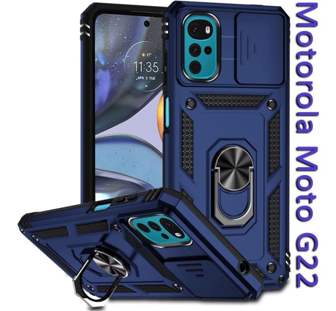 Чохол до мобільного телефона BeCover Military Motorola Moto G22 Blue (708187)