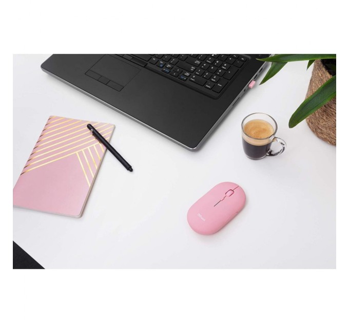 Мышка Trust Puck Wireless/Bluetooth Silent Pink (24125)