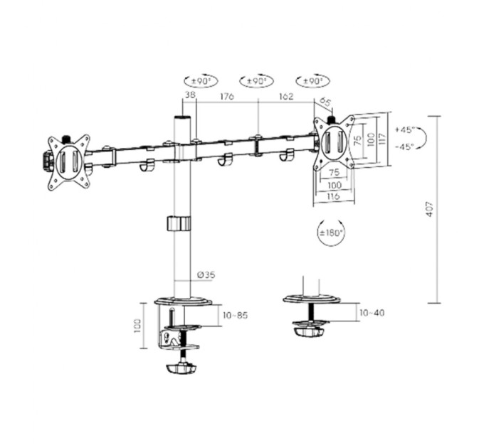 Кронштейн Brateck LDT66-C024