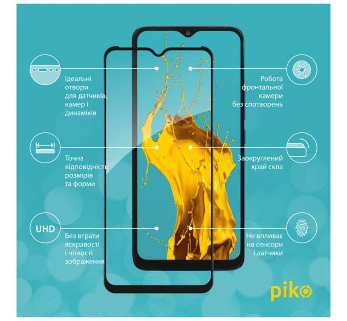 Стекло защитное Piko Full Glue Tecno Pop 5 LTE (1283126535383)