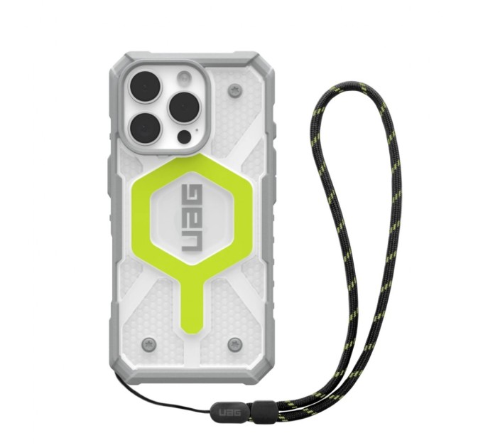 Чохол до мобільного телефона UAG iPhone 16 Pro Pathfinder Clear Magsafe Active Neon Lanyard (1144641BV01)