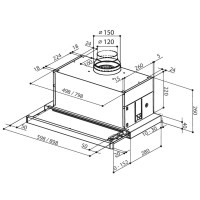 Витяжка кухонна Faber Maxima Ng Ev8 Led Am A90 (315.0635.145)