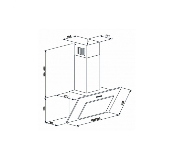 Витяжка кухонна Eleyus VERTICAL 700 60 BG (VERTICAL70060BG)