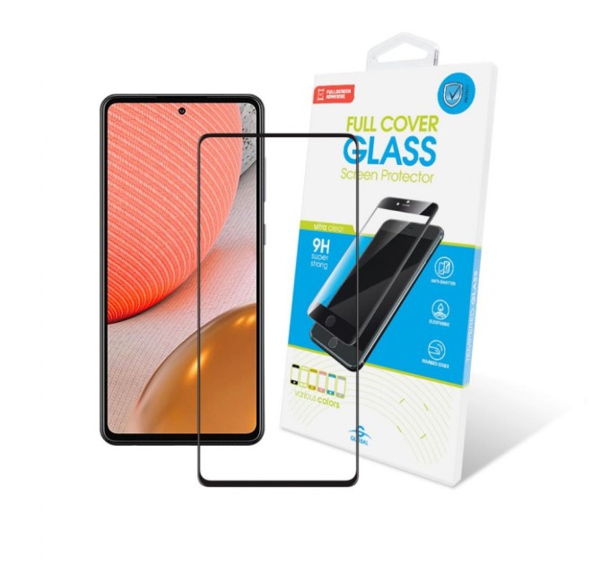 Скло захисне Global Full Glue Samsung A72 black (1283126510168)