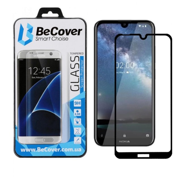 Скло захисне BeCover Nokia 2.2 Black (704076)