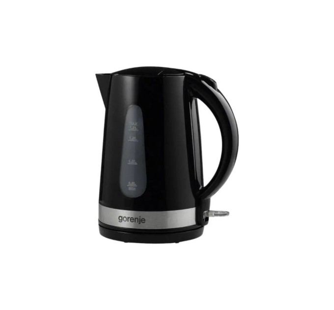 Електрочайник Gorenje 1.7л, 2,200 Вт, strix контроль, скло, чорний (K17OGP)