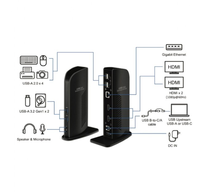 Порт-репликатор Durabook USB 3.0 Docking Station (DDXAUD)