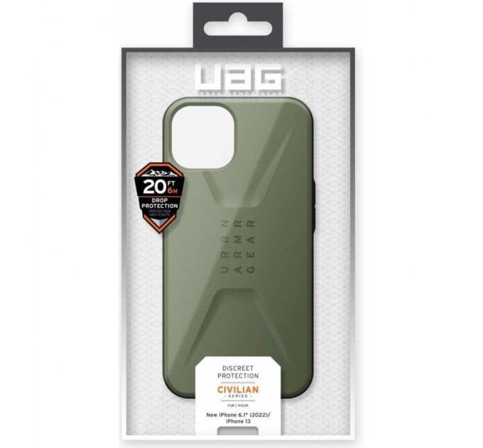 Чохол до мобільного телефона UAG Apple iPhone 14 Civilian, Olive (114040117272)