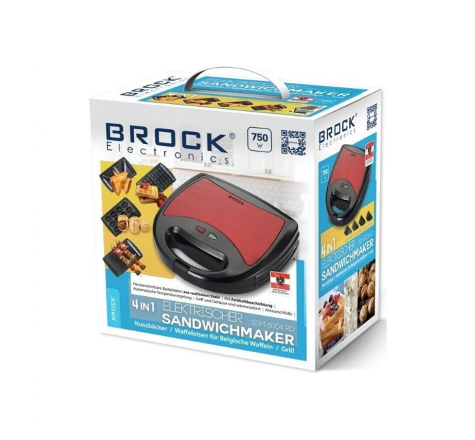 Сендвічниця Brock SSM 6004 RD (SSM6004RD)