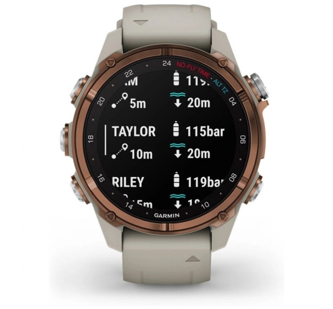 Смарт-годинник Garmin Descent Mk3i, 43mm, SKF12 PVD Ti/Fr Gry, Dive Computer, GPS дайвінг комп'ютер (010-02753-14)