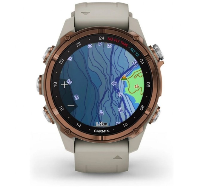 Смарт-годинник Garmin Descent Mk3i, 43mm, SKF12 PVD Ti/Fr Gry, Dive Computer, GPS дайвінг комп'ютер (010-02753-14)