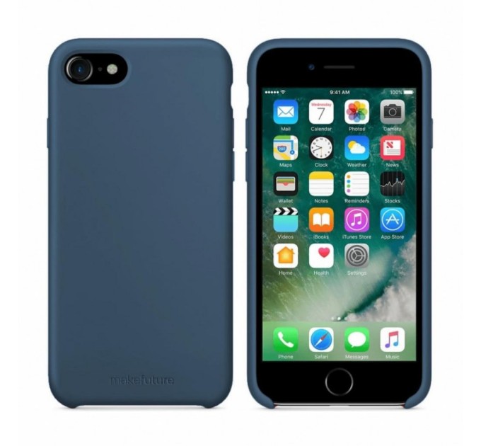 Чохол до мобільного телефона MakeFuture Apple iPhone 7/8 Silicone Blue (MCS-AI7/8BL)