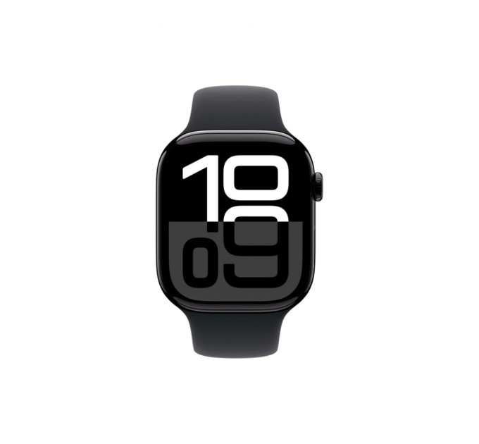 Смарт-годинник Apple Watch Series 10 GPS 46mm Jet Black Aluminium Case with Black Sport Band - S/M (MWWP3QH/A)