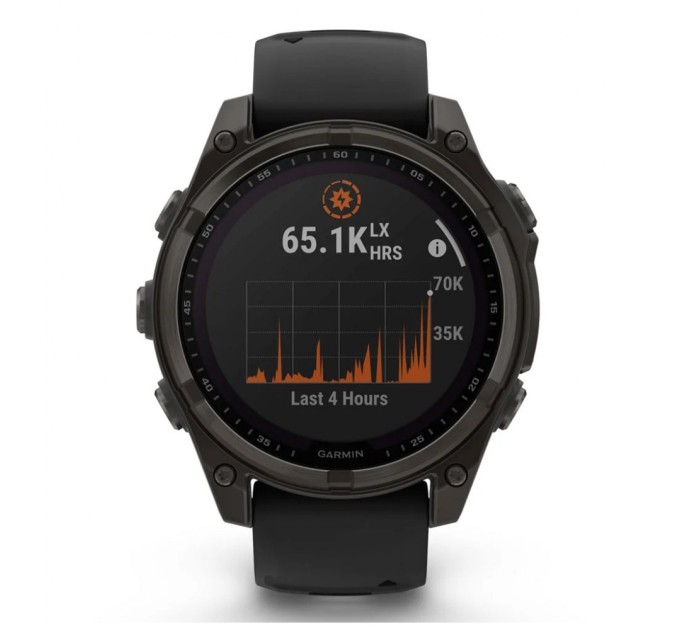 Смарт-годинник Garmin fenix 8 47mm,Saph Solar,CrbnGry Ti/Blk,Blk/PblGryBnd (010-02906-11)