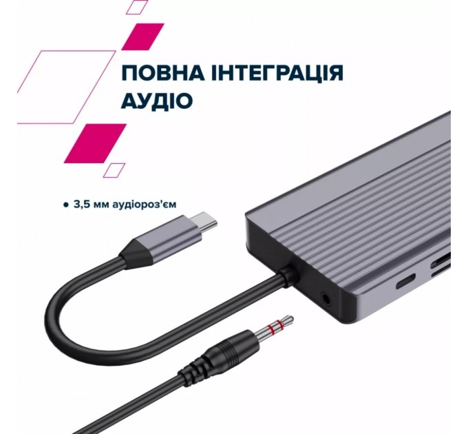 Порт-реплікатор Canyon Docking Station DS-16 13 in 1 4k USB-C hub (CNS-TDS16)