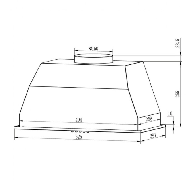 Витяжка кухонна Grunhelm GVC 020 B