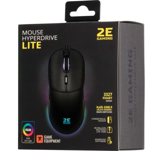 Мишка 2E Gaming HyperDrive Lite RGB Black (2E-MGHDL-BK)