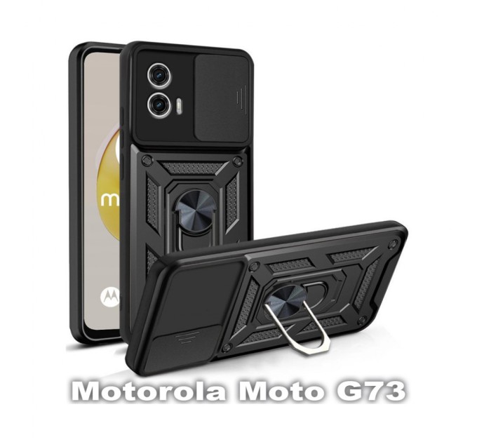 Чохол до мобільного телефона BeCover Military Motorola Moto G73 Black (709982)