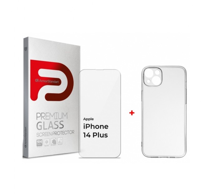 Чохол до мобільного телефона Armorstandart Apple iPhone 14 Plus (Clear glass + Air Series Case) (ARM66924)