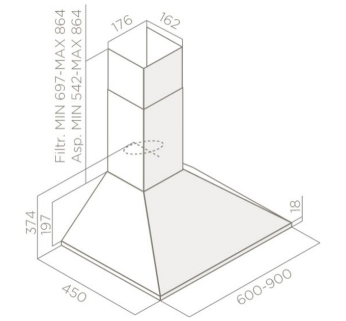 Витяжка кухонна Elica CHIMMY LX WH/A/60