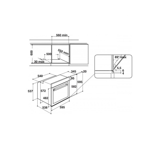 Духова шафа Whirlpool W9OM24S1PBSS