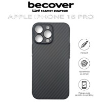 Чохол до мобільного телефона BeCover Carbonite Case (MagSafe) для Apple iPhone 16 Pro Black (712068)