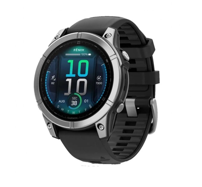 Смарт-годинник Garmin fenix E, 47mm, Stainless Steel/Black, GPS (010-03025-00)