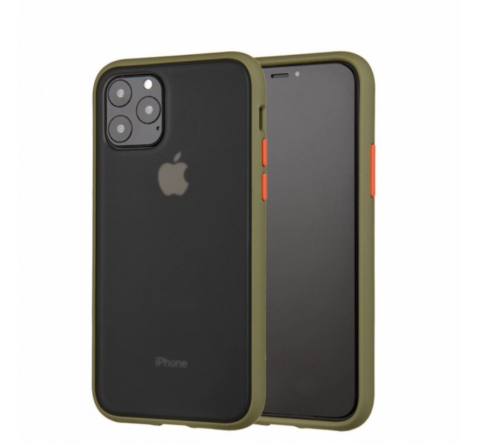 Чохол до мобільного телефона MakeFuture Apple iPhone 11 Pro Max Frame (Matte PC+TPU) Green (MCMF-AI11PMGN)