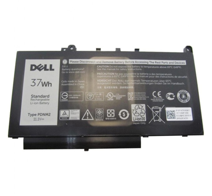 Акумулятор до ноутбука Dell Latitude E7470 PDNM2, 3166mAh (37Wh), 3cell, 11.1V, Li-ion, (A47252)