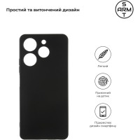 Чехол для планшета Armorstandart Matte Slim Fit Tecno Spark 10 Pro (KI7) Camera cover Black (ARM67819)