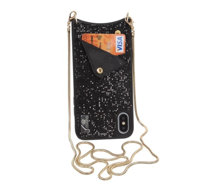 Чохол до мобільного телефона BeCover Glitter Wallet Apple iPhone Xs Max Black (703621) (703621)