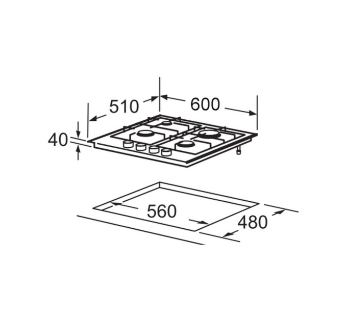 Варочна поверхня Interline HGG 763 FGT BM FLAME