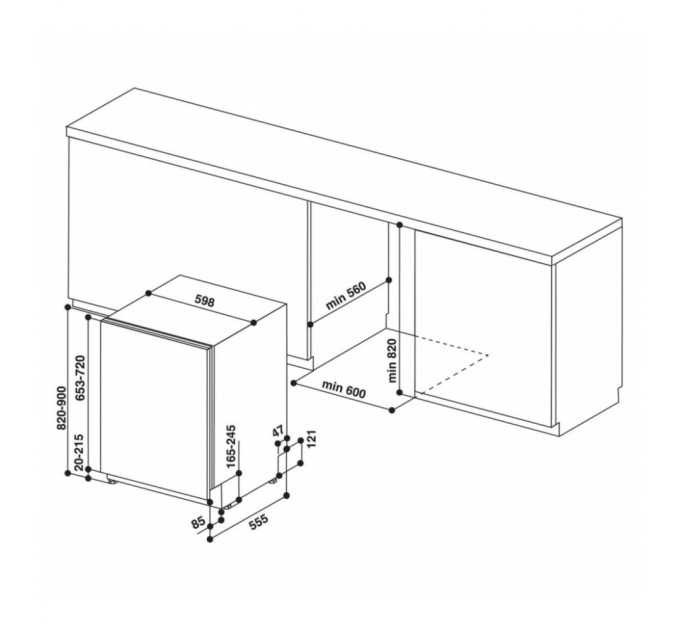 Посудомийна машина Whirlpool WIO3T133PLE