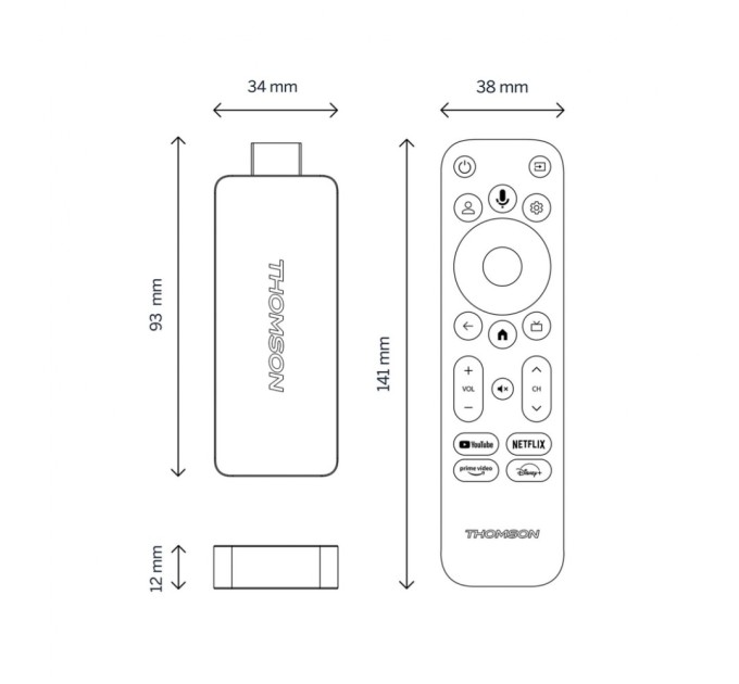 Медіаплеєр THOMSON Streaming Stick 140 4K UHD (223490)