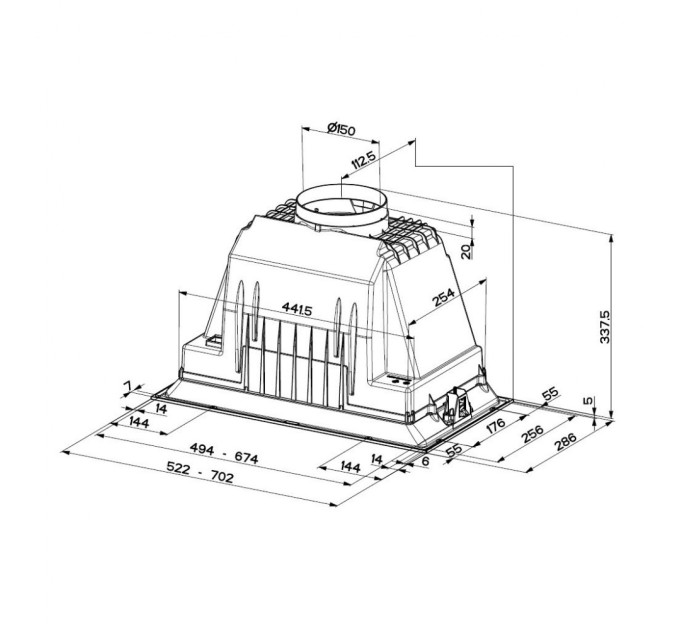 Витяжка кухонна Faber Inka Plus Hcs Bk A52 (305.0628.322)