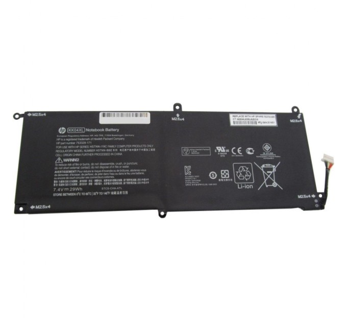 Акумулятор до ноутбука HP Pro x2 612 G1 HSTNN-I19C, 29Wh (3820mAh), 2cell, 7.4V, Li-Po (A47222)