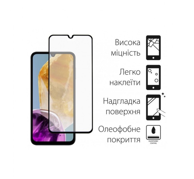 Скло захисне Dengos Full Glue Samsung Galaxy M15 5G (black) (TGFG-350)