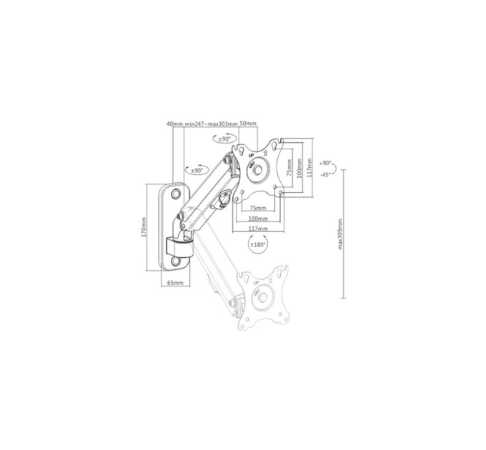 Кронштейн Gembird MA-WA1-01